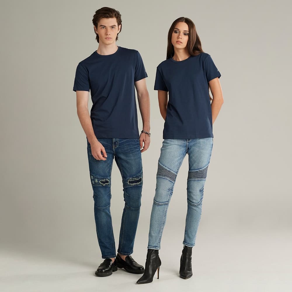 Mc JEANS เสื้อยืดสีพื้นเบสิค Unisex เสื้อยืดแขนสั้น ทรงเรกูลาร์ MTSP891 มีให้เลือก 12 สี รูปที่ 3