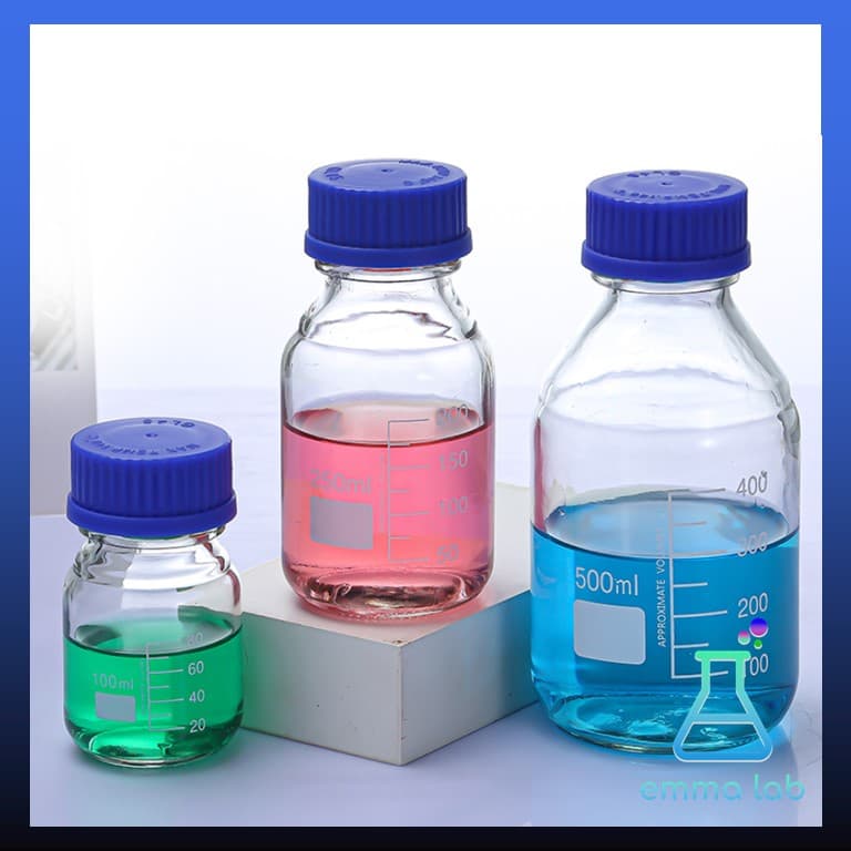 ขวดแก้ว ขวดสารเคมี แบบฝาเกลียว ขนาด 250, 500,1000,2000ml, Duran Bottle / Reagent bottle, Glass Laboratory Bottle, Glass รูปที่ 2