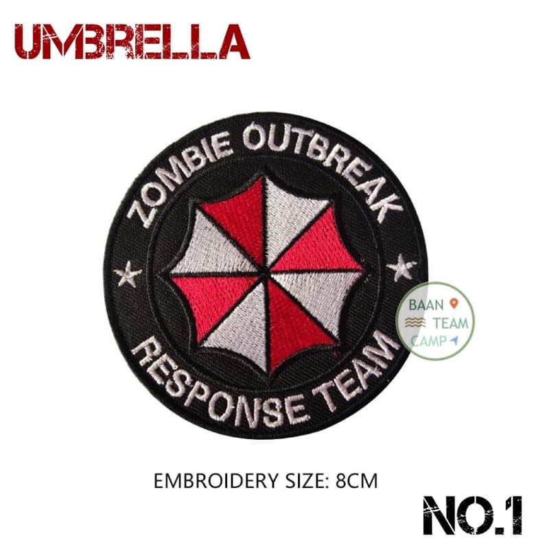 อาร์ม 09 ตีนตุ๊กแก UMBRELLA Resident evil ติด เสื้อ กระเป๋า อาม หมวก ธง สหรัฐ ธงชาติ ผีชีวะ ทหาร ตำรวจ army ซีล อเมริกา รูปที่ 7