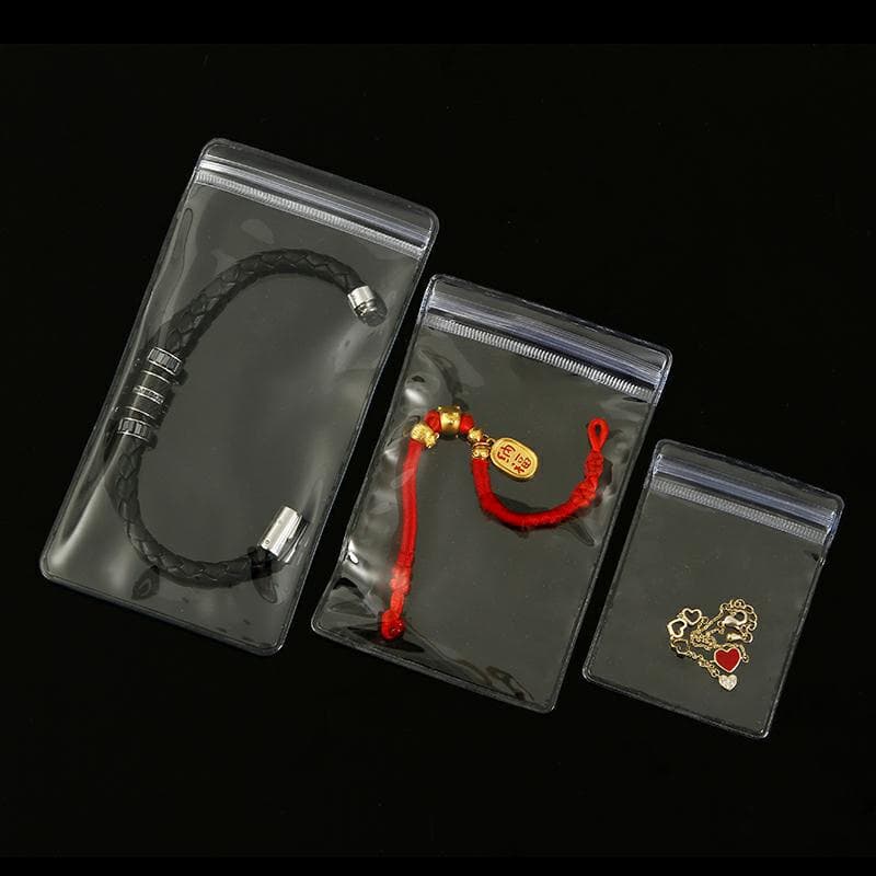 St.kunkka 20-50 ชิ้น ซองซิป ถุงซิปล็อคพลาสติก ถุงพลาสติก Ziplock pvc สีโปร่งใส สําหรับใส่เครื่องประดับ ต่างหู จํานวน รูปที่ 3