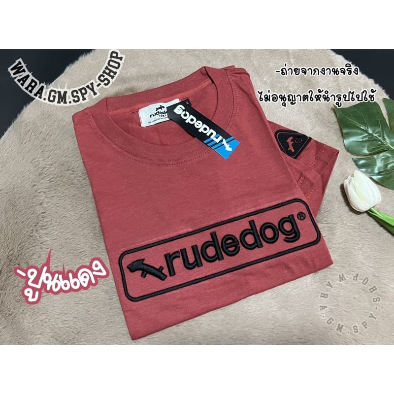 มาใหม่เสื้อยืดแขนสั้นruded0g”ปักอกและแขนตามภาพเลยนะคะ” s m l xl 2xl”ผ้าคอตตอนนุ่มไม่หยาบ”จ รูปที่ 5