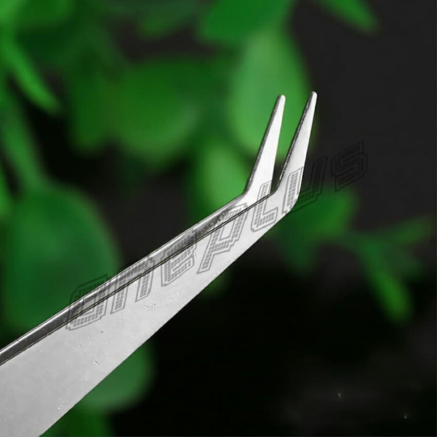 OnePlus คีบหนีบสแตนเลส คีมหนีบอเนกประสงค์ มี 2 แบบ ปากคีบงอ ปากคีบแหลม Stainless steel tweezers รูปที่ 5