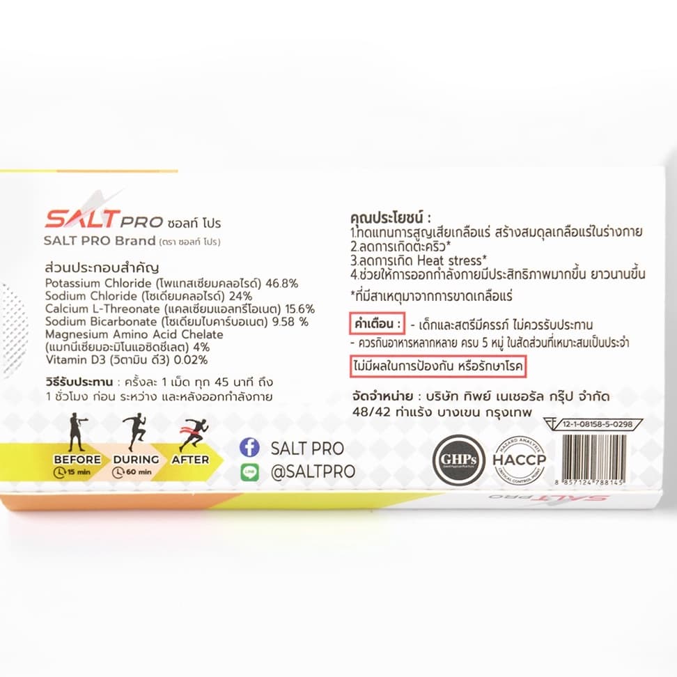 SaltPro Capsule เกลือแร่ ชนิดแคปซูลบรรจุ​แผง รูปที่ 8