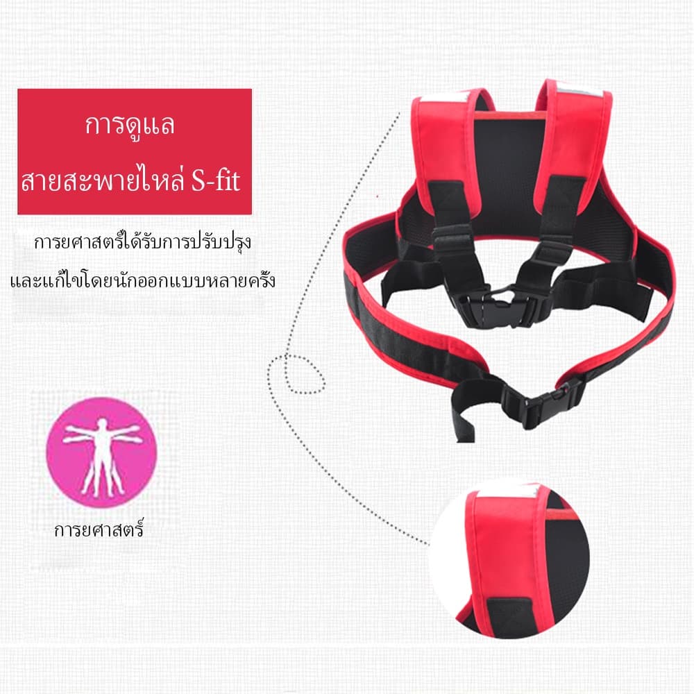เข็มขัดนิรภัยเด็ก รถมอเตอร์ไซค์ นั่งหน้า-หลังได้ สายรัดเด็กกันตก ผ้าระบายอากาศ Moto Belt รูปที่ 7