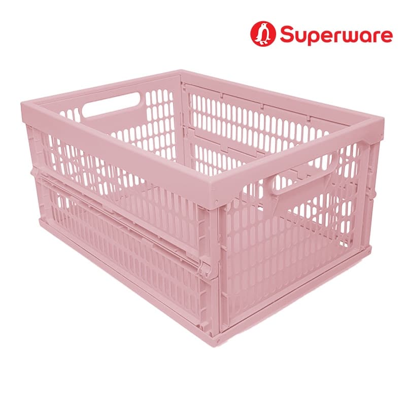Srithai Superware ลังพลาสติก ตระกร้าพลาสติกพับได้ กล่องใส่ของท้ายรถซ้อนได้ รุ่น T27-A รูปที่ 6
