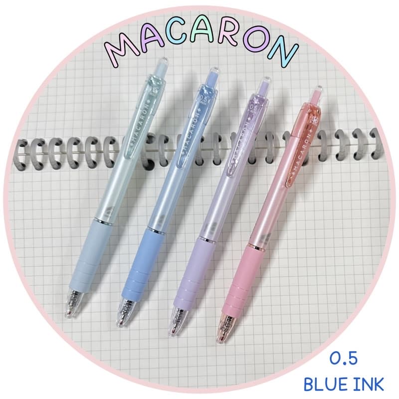 Speed Macaron ปากกาลูกลื่น หมึกสีน้ำเงิน สีแดง หมึกน้ำมัน 0.5mm B803-A Bepen รูปที่ 1