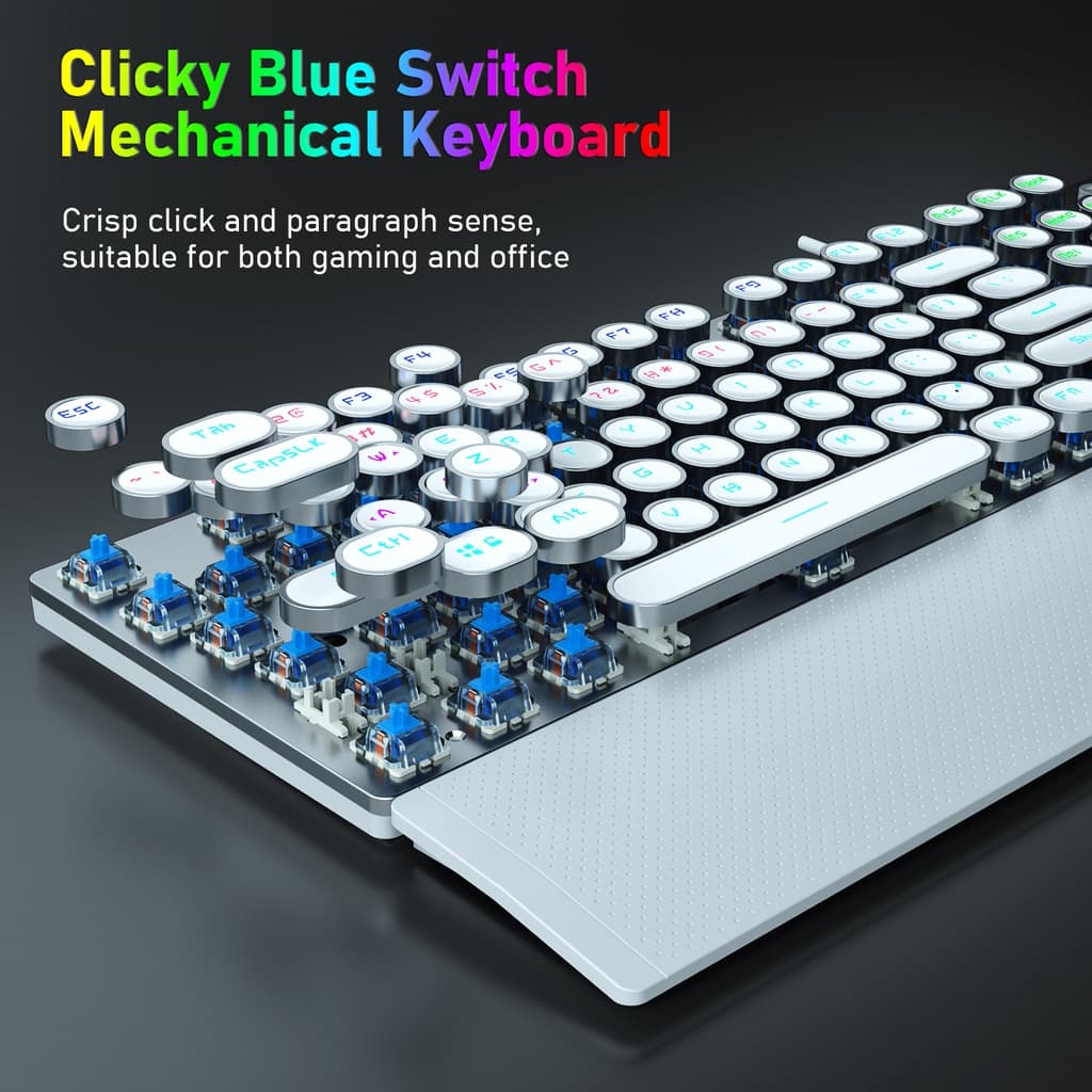 Aula F2088W PUNK คีย์บอร์ดเกมมิ่ง มัลติมีเดีย พร้อมไฟแบ็คไลท์ สําหรับ PC และแล็ปท็อป รูปที่ 7