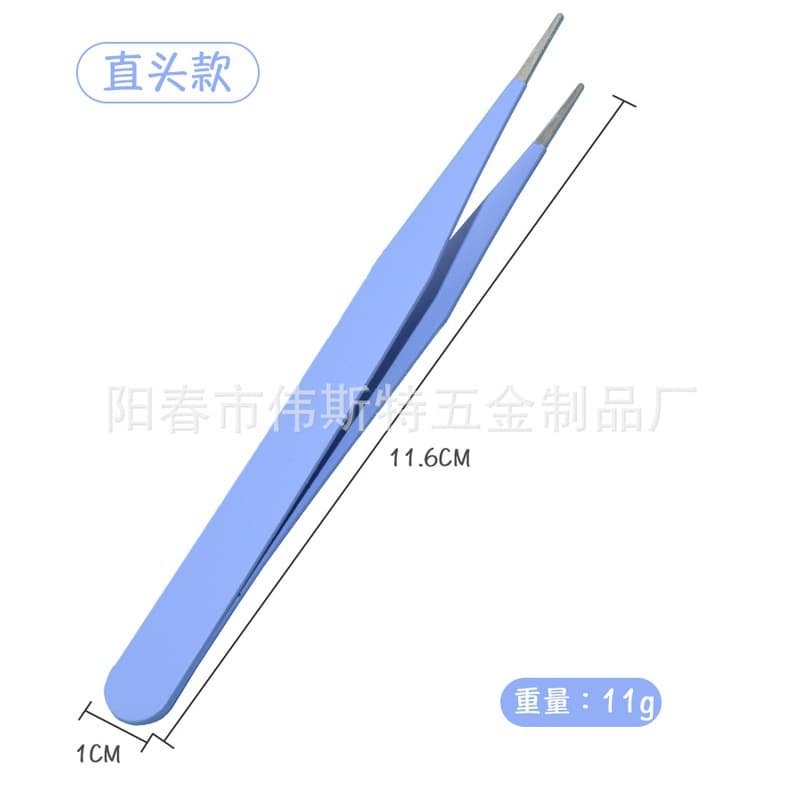 คีมคีบ ตรง งอ สีลูกกวาด สำหรับคีบสติกเกอร์ งานฝีมือ ยี่ห้อ tweezers รูปที่ 3