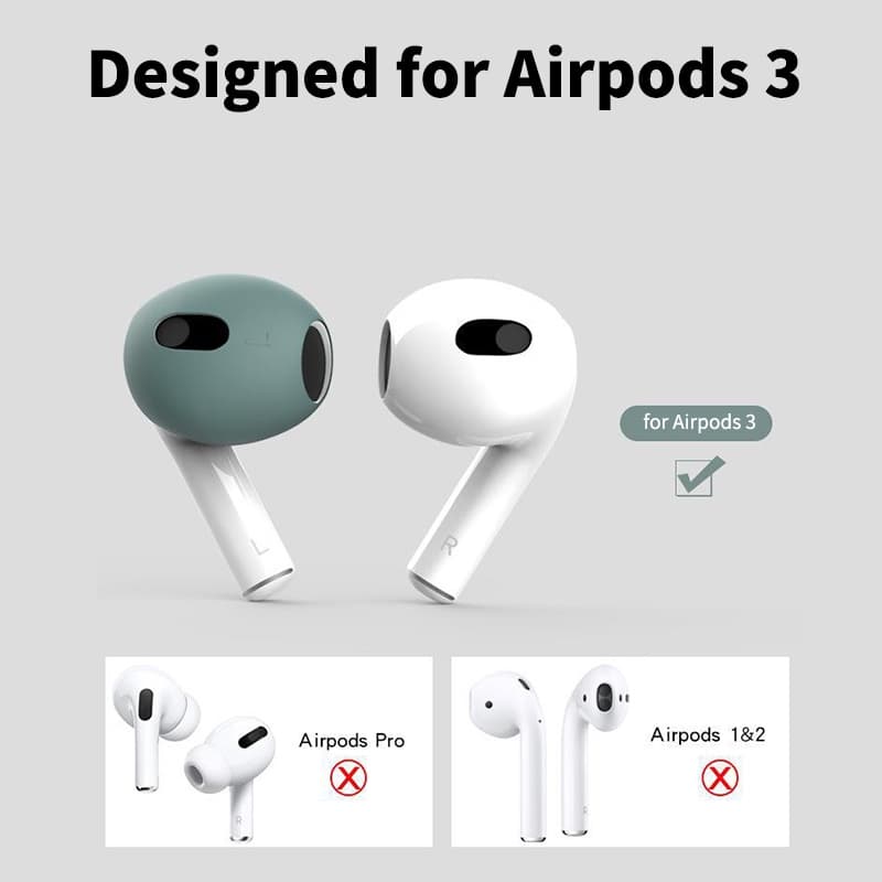 จากไทย1คู่ ซิลิโคนหูฟัง สำหรับแอร์พ็อต For Airpods 3 เคสซิลิโคนหูฟังสำหรับแอร์พอร์ต Ear Tips Skin Cover จุกยางซิล รูปที่ 7