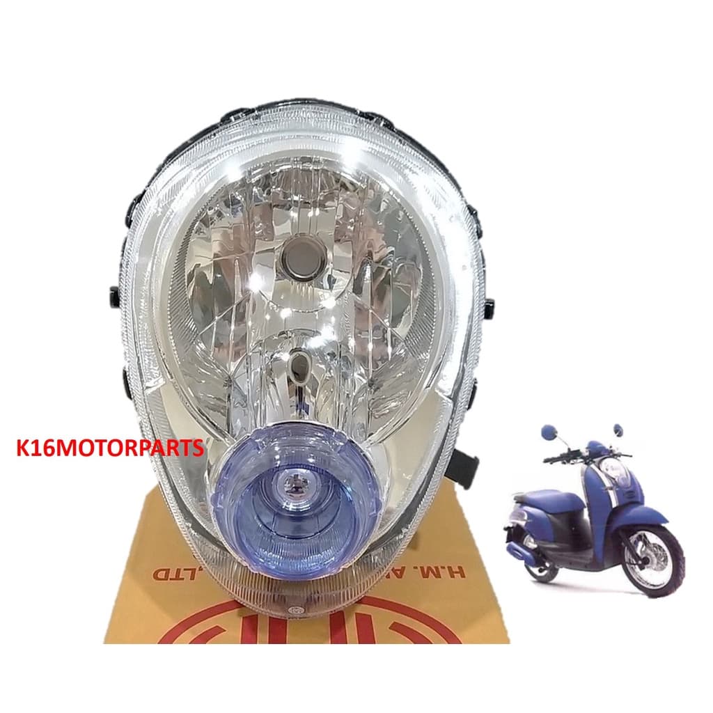 ไฟหน้า โคมใส หรี่ฟ้า รุ่น SCOOPY-I ปี09-11 สกูปปี้ไอเก่า จานฉาย # 2004-079-ZWB # ยี่ห้อ HMA รูปที่ 1