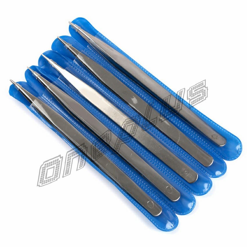 OnePlus คีบหนีบสแตนเลส คีมหนีบอเนกประสงค์ มี 2 แบบ ปากคีบงอ ปากคีบแหลม Stainless steel tweezers รูปที่ 4