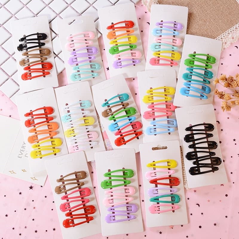 Cute 042 กิ๊บติดผม กิ๊บแป๊ก ทรงหยดน้ำ 6 ชิ้น/แผง รุ่น ยาว 5 cm. รูปที่ 1