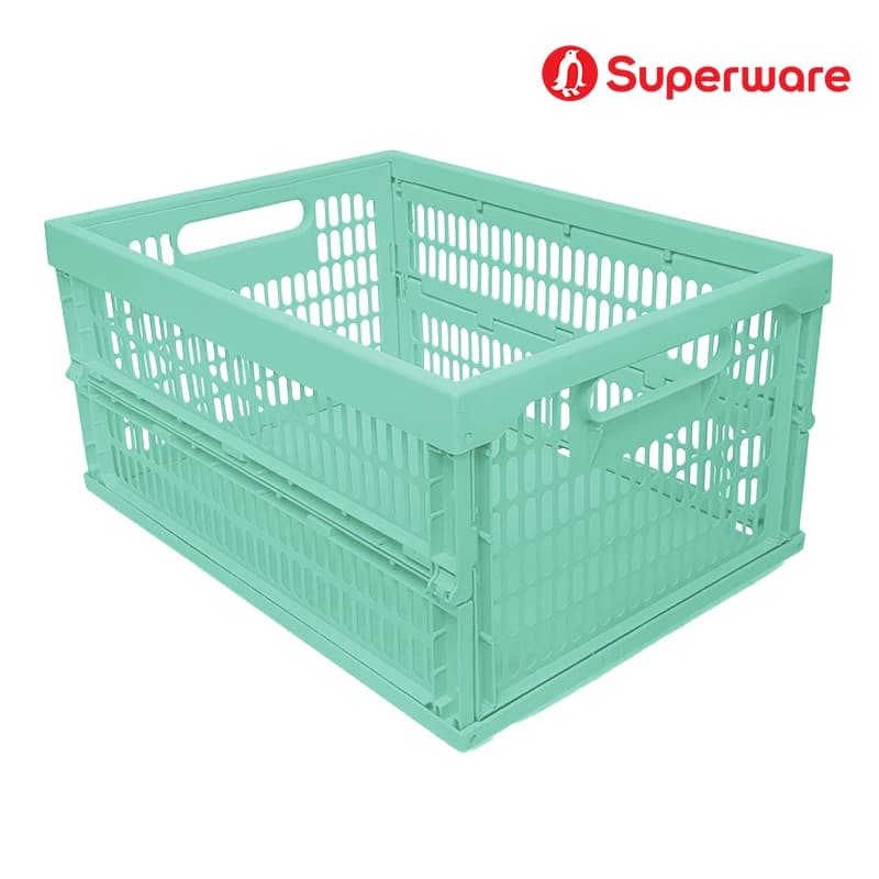 Srithai Superware ลังพลาสติก ตระกร้าพลาสติกพับได้ กล่องใส่ของท้ายรถซ้อนได้ รุ่น T27-A รูปที่ 7