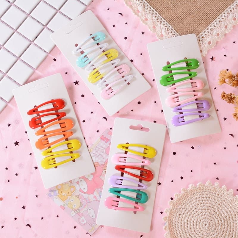 Cute 042 กิ๊บติดผม กิ๊บแป๊ก ทรงหยดน้ำ 6 ชิ้น/แผง รุ่น ยาว 5 cm. รูปที่ 4
