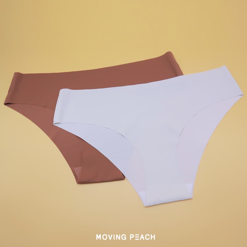 MOVING PEACH กางเกงชั้นใน ผ้าเรยอน ไร้รอยต่อ สําหรับผู้หญิง S-XL รูปที่ 6