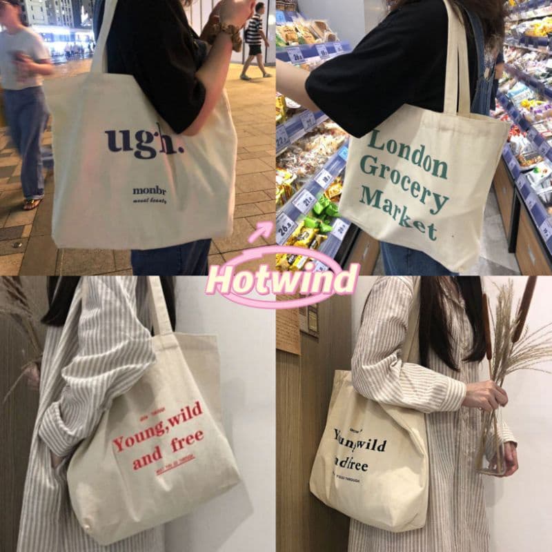 ลดราคา Hotwind​ ​กระเป๋า​ผ้าแคนวาสแฟชั่นสไตล์​เกาหลี​สุดฮิต NO.UGH รูปที่ 1