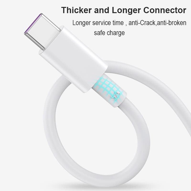 สายชาร์จ Type-C สายเคเบิลข้อมูล 5A พอร์ต 1M 1.5M 2M USB C สายชาร์จเร็ว เหมาะสำหรับโทรศัพท์มือถือทุกประเภทชาร์จพอร์ต รูปที่ 8