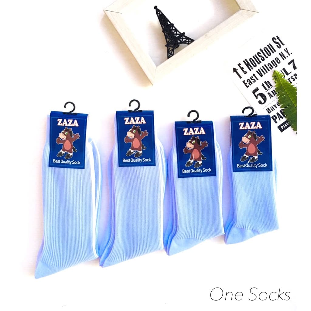 ถุงเท้านักเรียน ไนล่อน ริ้วเล็ก ขาว น้ำตาล ถูกระเบียบ แบบพัค รูปที่ 3