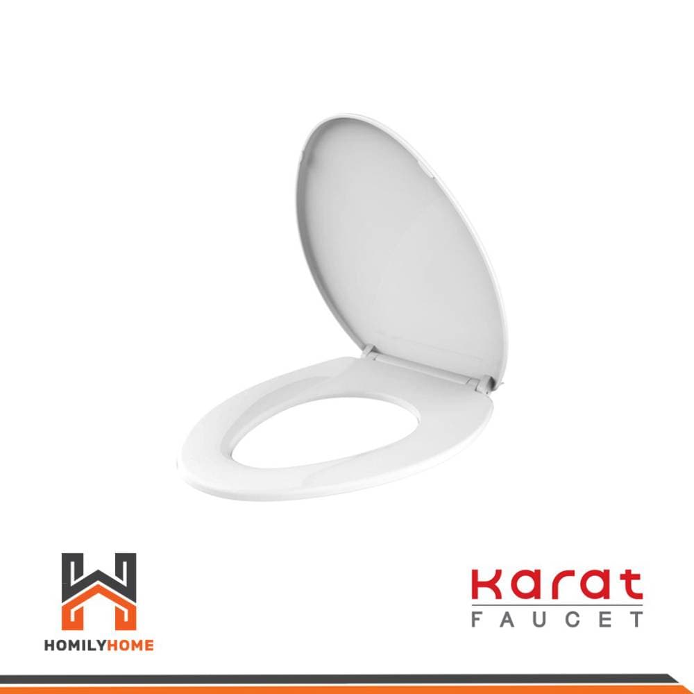 Karat Faucet ฝารองนั่งชักโครก แบบธรรมดา สีขาว รุ่น ECP-02-301-11 กะรัต ฝาชักโครก สุขภัณฑ์ ฝารองนั่ง รูปที่ 1