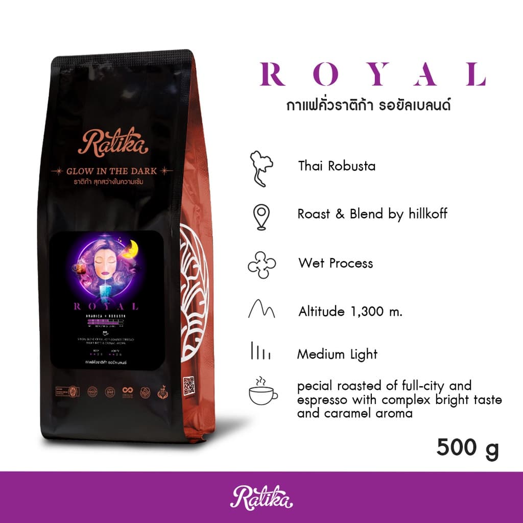 Ratika | เมล็ดกาแฟราติก้าคั่วเบลน สูตร รอยัล ขนาด 500 g : RATIKA COFFEE Royal Blend รูปที่ 4