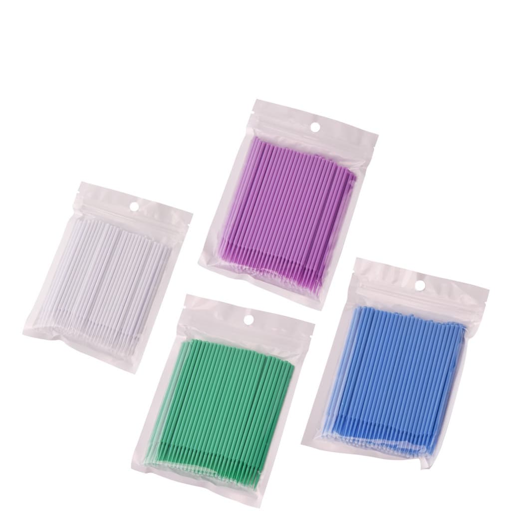 in stock1bag Colourful แปรงไมโครทันตกรรมแบบใช้แล้วทิ้ง Applicator สําหรับ 100 ชิ้น/ถุง รูปที่ 2