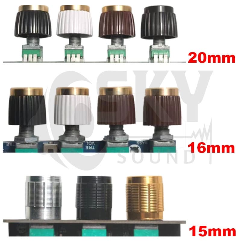 1 ชิ้น ลูกบิดวอลลุ่ม 20mm 16mm 15mm ลูกบิดวอลุ่ม ฝาครอบวอลุ่ม ลูกบิดเครื่องขยายเสรยง ลูกบิด วอลุ่ม มาแชล ดำทอง รูปที่ 5