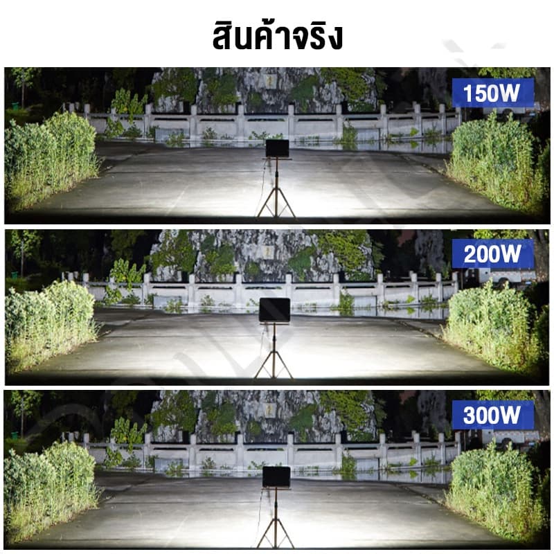 สปอร์ตไลท์ led 220v ไฟสปอร์ตไลท์ 10w 30w 50w 150w 200w 300w ไฟกลางแจ้ง Flood Light Saving ตกแต่งสวน ขนาด IP66 Waterproof รูปที่ 3