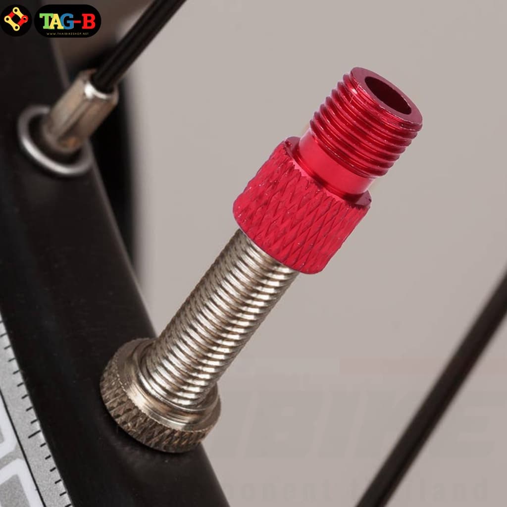 THAIBIKE หัวแปลงจุ๊บลมจักรยาน Presta เป็น Schrader จุ๊บเล็กเป็นจุ๊บใหญ่ ใช้กับปั๊มลมรถยนต์ รูปที่ 8