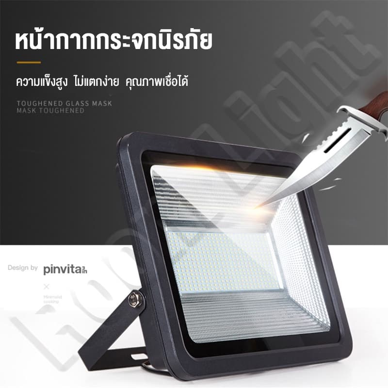 สปอร์ตไลท์ led 220v ไฟสปอร์ตไลท์ 10w 30w 50w 150w 200w 300w ไฟกลางแจ้ง Flood Light Saving ตกแต่งสวน ขนาด IP66 Waterproof รูปที่ 6
