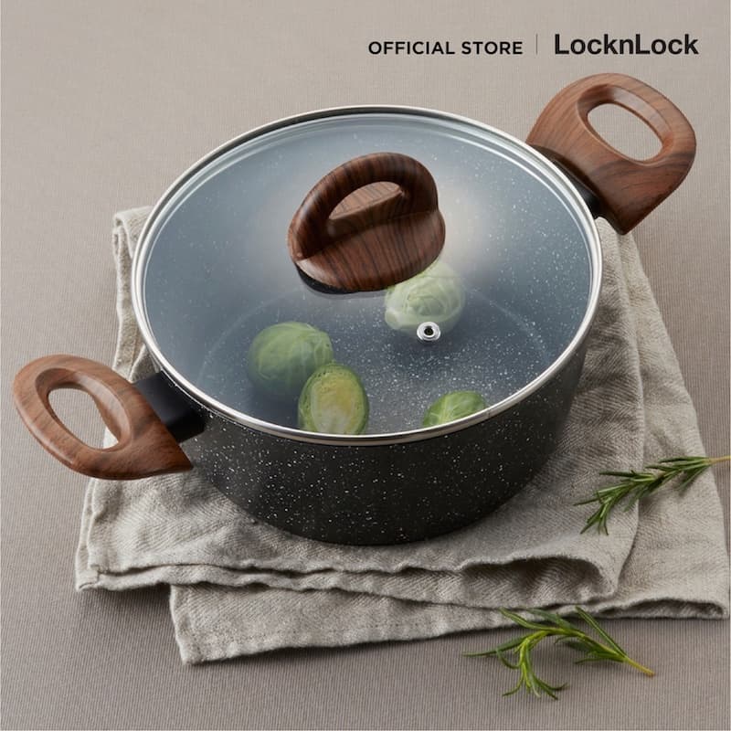 LocknLock หม้อสองหูพร้อมฝาปิด Baum Series ขนาด 20 cm. รุ่น LBU1202 รูปที่ 4