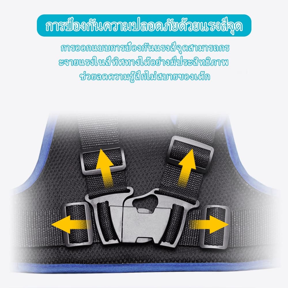 เข็มขัดนิรภัยเด็ก รถมอเตอร์ไซค์ นั่งหน้า-หลังได้ สายรัดเด็กกันตก ผ้าระบายอากาศ Moto Belt รูปที่ 9