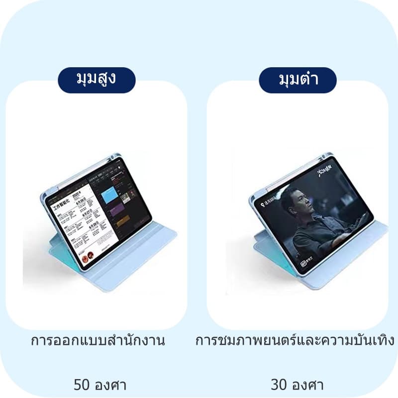 เคสไอแพด Air1/2 gen5 gen6 9.7 gen7 gen8 gen9 10.2 Air4 Air5 10.9 Pro11 2021/2022 เคส อะคิลิค ปรับองศาได้360 องศา รูปที่ 6