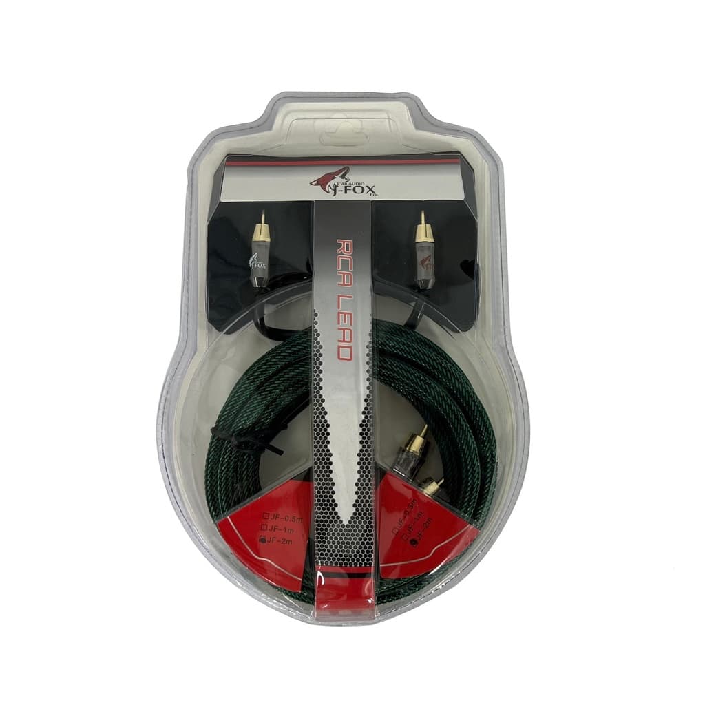 ทองแดงแท้สาย RCA ขายดี J-FOX RCA CABLE สาย RCA สายนำสัญญาณภาพและเสียง เข้า 2 ออก 2 คุณภาพดี สายแบบถัก สีเขียว รูปที่ 3