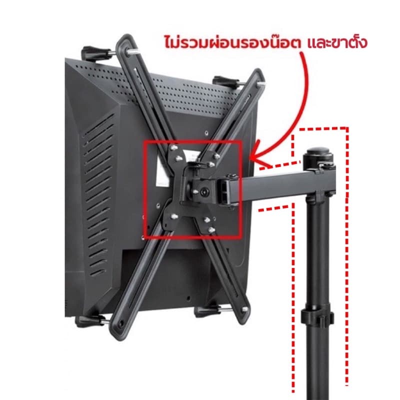ขาจับจอสำหรับจอที่ไม่มีรูหลังจอเพื่อใส่ขาตั้ง รองรับจอ19-27” DIY ตามรูปทรงจอแต่ละแบบได้ รูปที่ 5