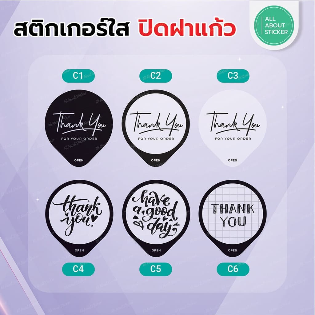 สติ๊กเกอร์ปิดฝากันหก ติดฝาแก้วกันหก กันได้จริง ใส่ใจออเดอร์ลูกค้า จำนวน 45 ดวง กันน้ำ 100% รูปที่ 2