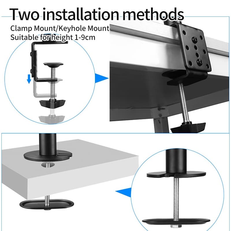 ขาตั้งจอคอม ขาตั้งโน๊ตบุ๊ค ขาตั้งจอคอมพิวเตอร์ Monitor+Laptop Stand 17-32นิ้ว 2-9kg ขาตั้งโน๊ตบุ๊ค แขนอะลูมิเนียมคู่ รูปที่ 5