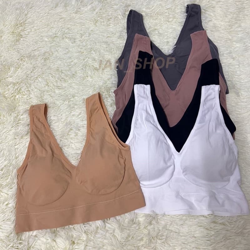 สปอร์ตบราไซส์ใหญ่ อก40-50” สปอร์ตบราสาวอวบ ไม่มีโครง ฟองน้ำถอดได้ ผ้าทอนุ่มมาก รูปที่ 3
