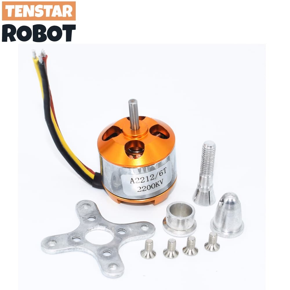 มอเตอร์ไร้แปรงถ่าน A2212 930KV 1000KV 1400KV 2200KV 2450KV 2700KV สําหรับเครื่องบินบังคับ รูปที่ 5