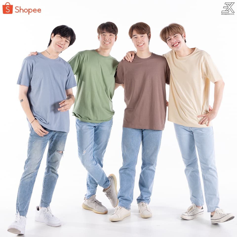 Expogarment เสื้อยืด คอกลม เอิร์ธโทน คอตตอน แขนสั้น ไม่มีตะเข็บข้าง S-2XL Earthtone Unisex T-shirt รูปที่ 3