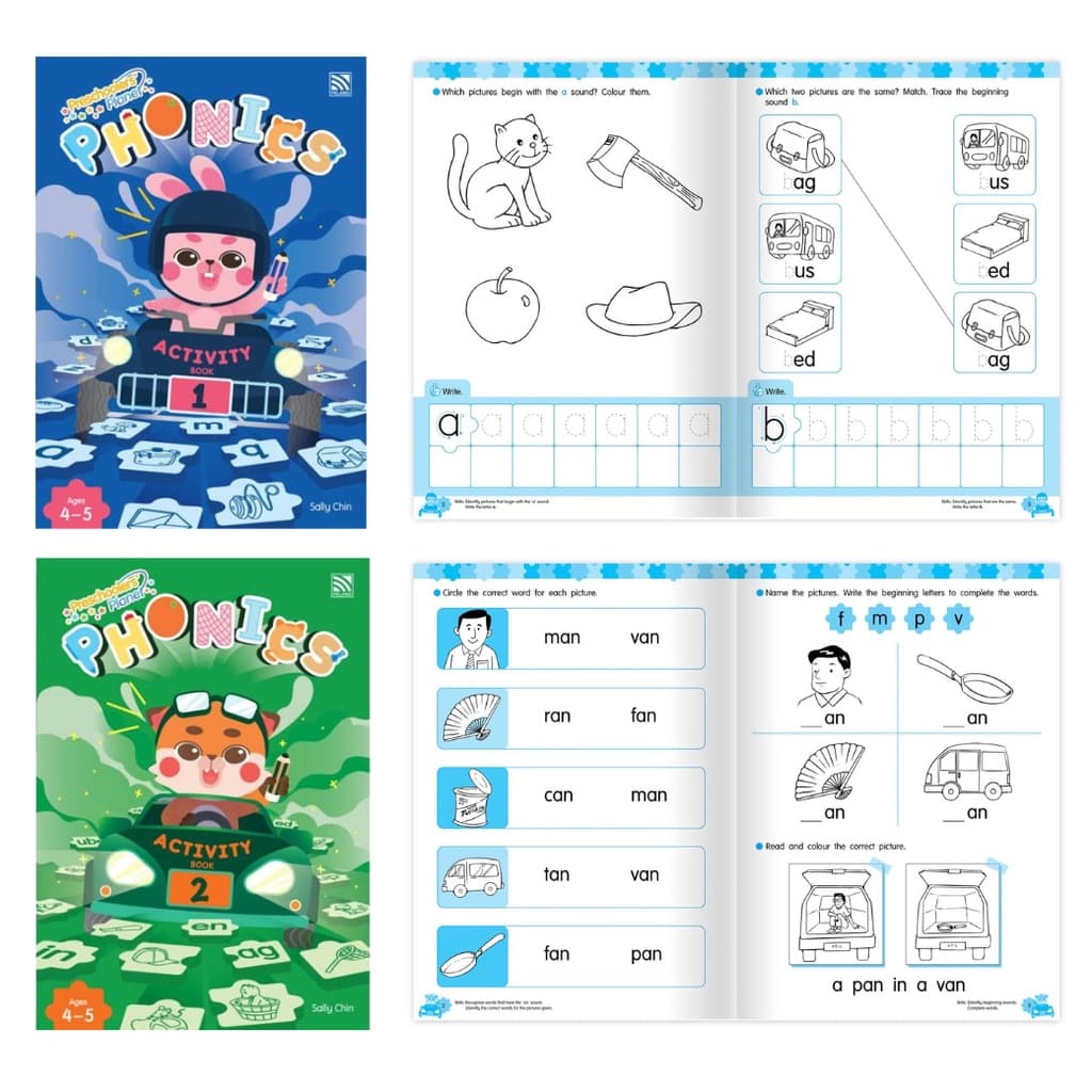 Preschoolers' Planet Phonics Activity แบบฝึกหัดภาษาอังกฤษสำหรับเด็กอนุบาล Pelangithai รูปที่ 2