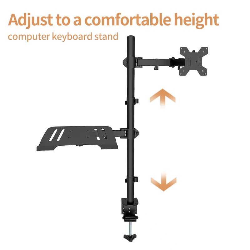 ขาตั้งจอคอม ขาตั้งโน๊ตบุ๊ค ขาตั้งจอคอมพิวเตอร์ Monitor+Laptop Stand 17-32นิ้ว 2-9kg ขาตั้งโน๊ตบุ๊ค แขนอะลูมิเนียมคู่ รูปที่ 4