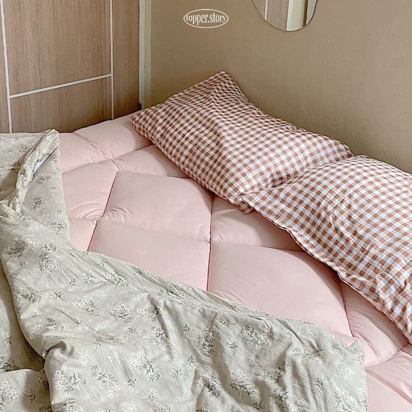 ที่นอน Topper สีชมพู ท็อปเปอร์ หนาปกติ4นิ้ว หนานุ่ม เบาะรองนอน ท็อปเปอร์ปูนอนพื้น รูปที่ 6
