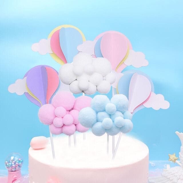 ร้านไทย ป้ายปักเค้ก HBD ป้ายปักรูปก้อนเมฆ CAKE อุปกรณ์ตกแต่งเค้ก C22 รูปที่ 5