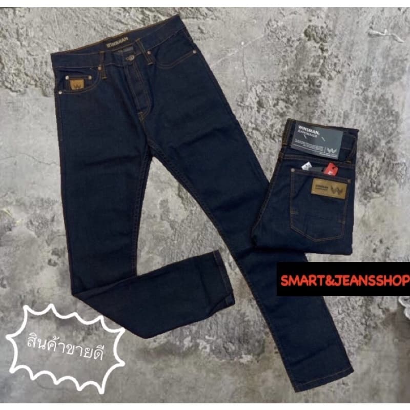 กางเกงยีนส์ ทรง slim ยืดนุ่ม ยี่ห้อWINMAN มีหลายสี เอว28-42 รูปที่ 5