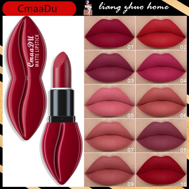 Cmaadu ลิปสติก ลิปกลอส เนื้อแมตต์กํามะหยี่ เซ็กซี่ ติดทนนาน สําหรับผู้หญิง รูปที่ 1