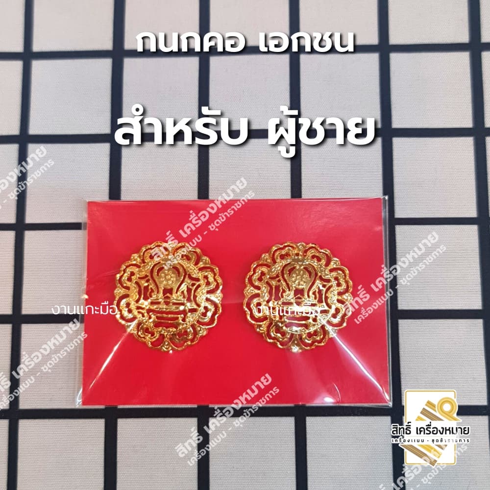 กนกคอเอกชน ครูเอกชน สังกัดโรงเรียนเอกชน /เข็มติดปกคอเสื้อ งานแกะมืออย่างดี รูปที่ 5