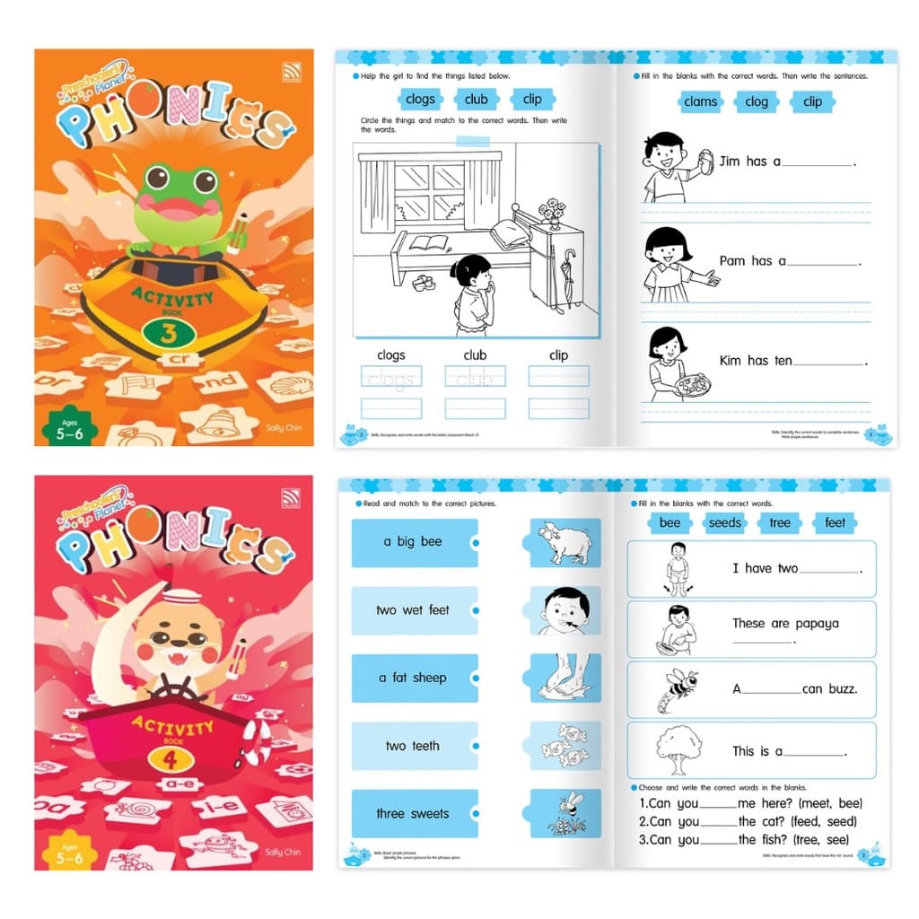 Preschoolers' Planet Phonics Activity แบบฝึกหัดภาษาอังกฤษสำหรับเด็กอนุบาล Pelangithai รูปที่ 3