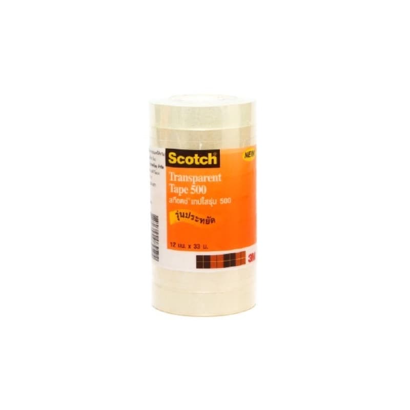เทปใส 3M ใสพิเศษ Scotch 500 แกนเล็ก/แกนใหญ่ 1/2นิ้ว 3/4นิ้ว 1 นิ้ว 12/18/24มม. ยาว 33เมตร US.Station รูปที่ 6