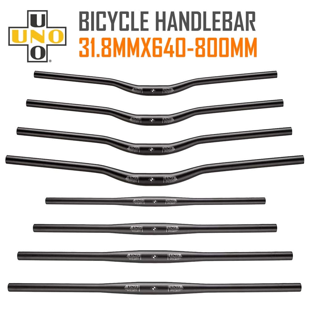 UNO จักรยานHandlebar Matteสีดํา/Bright Silver Mtb Handlebar Fitสําหรับ 25.4/31.8 มม.จักรยานStemอุปกรณ์เสริม รูปที่ 4