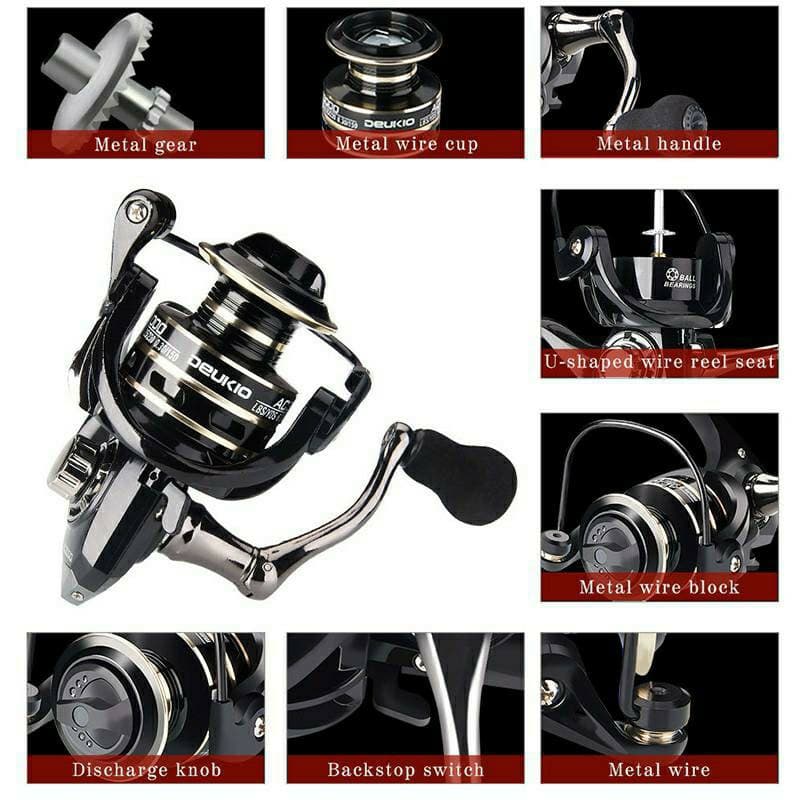 รอกสปินนิ่ง รอกสปิน อุปกรณ์ตกปลา รอกตกปลา รอก DEUKIO AC2000 - 7000 รูปที่ 3